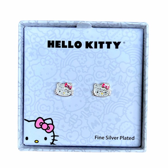 Hello kitty ✨ sparkly rhinestone studded earrings - Picture 1 of 4
